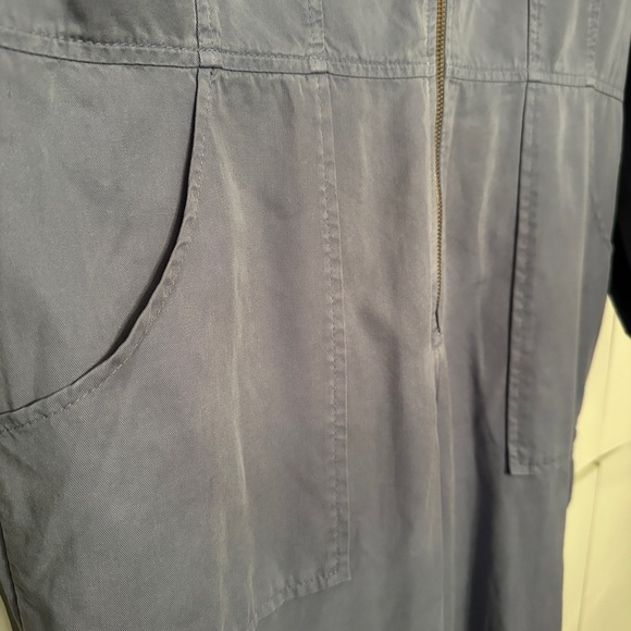 Boston Proper Slate Blue Utility Jumpsuit - Picture 4 of 7